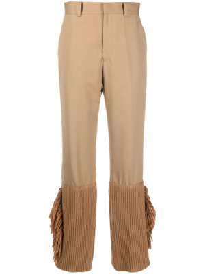 

Frayed-trim cropped trousers, Undercover Frayed-trim cropped trousers