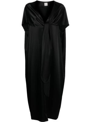 

Knot-detail cape dress, TOTEME Knot-detail cape dress