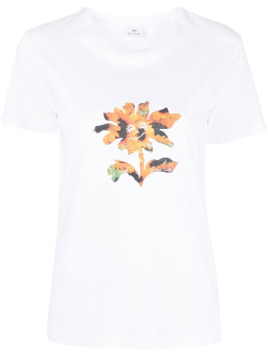 

Floral-print organic cotton T-shirt, PS Paul Smith Floral-print organic cotton T-shirt