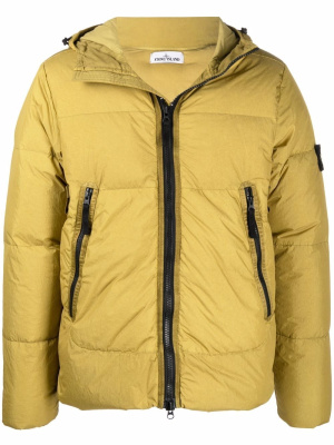 

Logo-patch puffer jacket, Stone Island Logo-patch puffer jacket