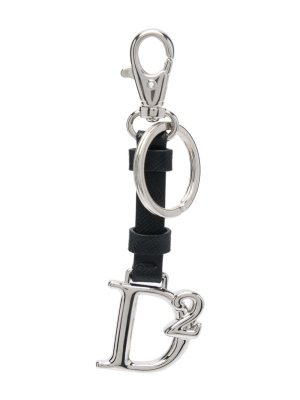 

Logo-charm leather keyring, Dsquared2 Logo-charm leather keyring