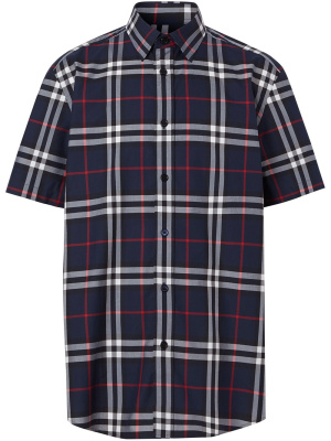 

Check print short-sleeved shirt, Burberry Check print short-sleeved shirt
