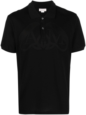 

Logo-embroidered polo shirt, Alexander McQueen Logo-embroidered polo shirt