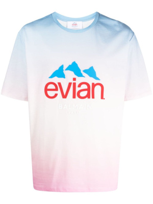

X Evian gradient-effect T-shirt, Balmain X Evian gradient-effect T-shirt