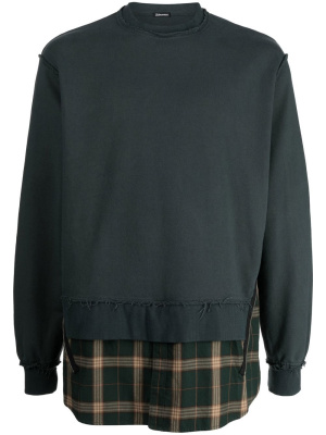 

Distressed layered sweatshirt, Undercoverism Distressed layered sweatshirt
