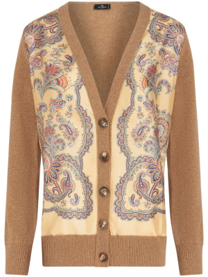 

Floral-print panelled cardigan, ETRO Floral-print panelled cardigan