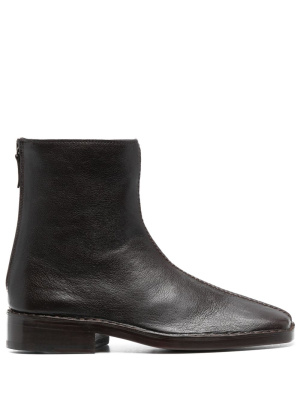 

Square-toe leather boots, Lemaire Square-toe leather boots
