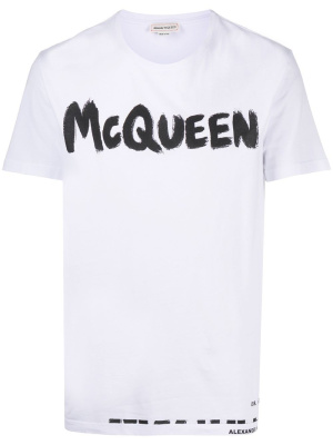 

Logo-print cotton T-shirt, Alexander McQueen Logo-print cotton T-shirt