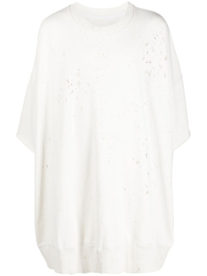 

Distressed-finish T-shirt, MM6 Maison Margiela Distressed-finish T-shirt