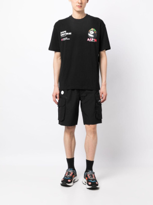 

Logo-print cotton T-shirt, AAPE BY *A BATHING APE® Logo-print cotton T-shirt