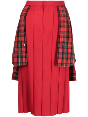 

Inverted-pleat design skirt, Undercover Inverted-pleat design skirt