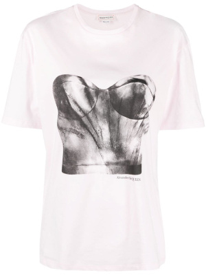 

Corset print T-shirt, Alexander McQueen Corset print T-shirt