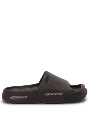 

Logo-embossed open-toe slides, Heron Preston Logo-embossed open-toe slides