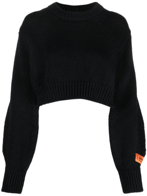 

Open-back cropped wool top, Heron Preston Open-back cropped wool top