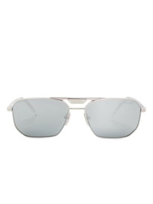 

Pilot-frame double-bridge sunglasses, Prada Eyewear Pilot-frame double-bridge sunglasses