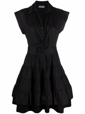 

Tiered poplin shirt dress, SANDRO Tiered poplin shirt dress