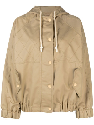 

Hooded cropped-parka jacket, SANDRO Hooded cropped-parka jacket