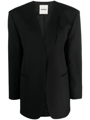 

V-neck single-breasted blazer, SANDRO V-neck single-breasted blazer