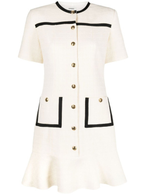 

Button-detail tweed minidress, SANDRO Button-detail tweed minidress