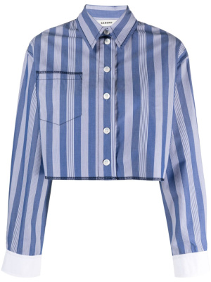 

Striped cropped shirt, SANDRO Striped cropped shirt