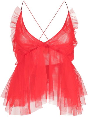 

Ruffled-detail V-neck blouse, Forte Forte Ruffled-detail V-neck blouse