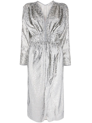 

Metallic-effect midi dress, Forte Forte Metallic-effect midi dress