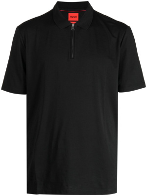 

Half-zip cotton blend polo shirt, HUGO Half-zip cotton blend polo shirt