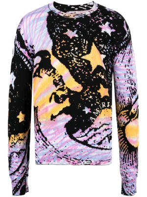 

Tie-dye moon-print sweatshirt, AMIRI Tie-dye moon-print sweatshirt