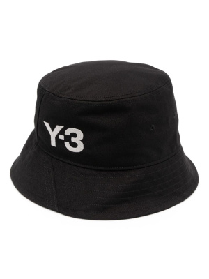 

Logo-embroidered canvas bucket hat, Y-3 Logo-embroidered canvas bucket hat