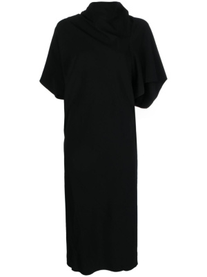 

High-neck cut-out midi dress, Rick Owens High-neck cut-out midi dress