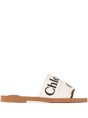 

Woody logo strap slides, Chloé Woody logo strap slides