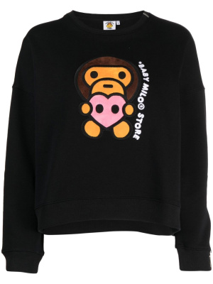 

Logo-embroidered sweatshirt, *BABY MILO® STORE BY *A BATHING APE® Logo-embroidered sweatshirt