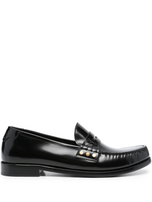 

Almond-toe leather loafers, Saint Laurent Almond-toe leather loafers