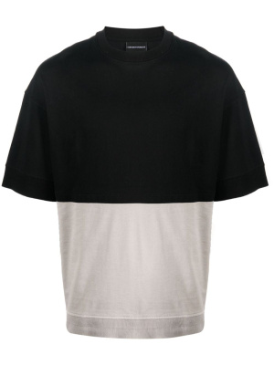 

Colour-block cotton T-shirt, Emporio Armani Colour-block cotton T-shirt