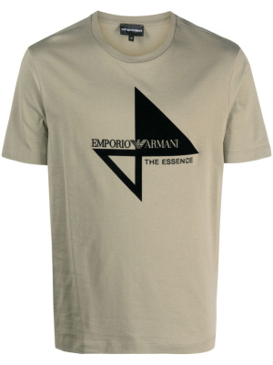 

Sail motif-print cotton T-shirt, Emporio Armani Sail motif-print cotton T-shirt