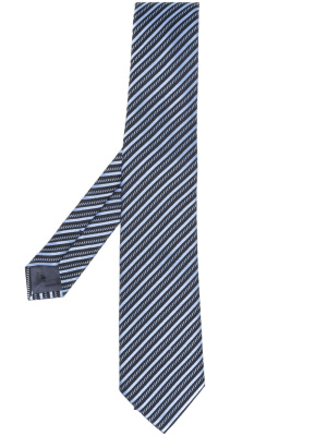 

Diagonal stripe-pattern silk tie, Emporio Armani Diagonal stripe-pattern silk tie