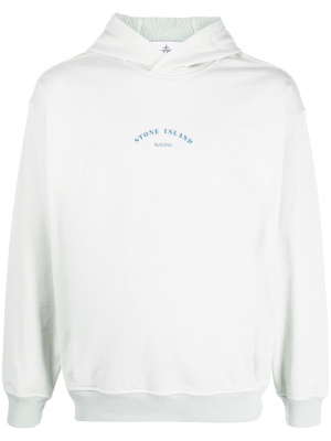 

Logo-print cotton hoodie, Stone Island Logo-print cotton hoodie