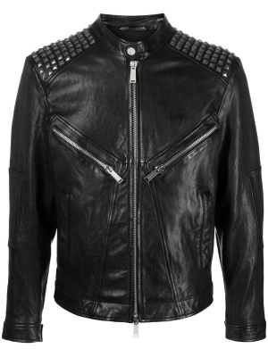 

Studded leather biker jacket, Dsquared2 Studded leather biker jacket