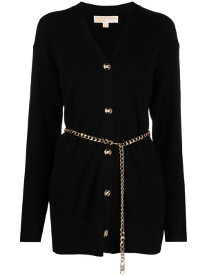 

Chain-belt knitted cardigan, Michael Michael Kors Chain-belt knitted cardigan