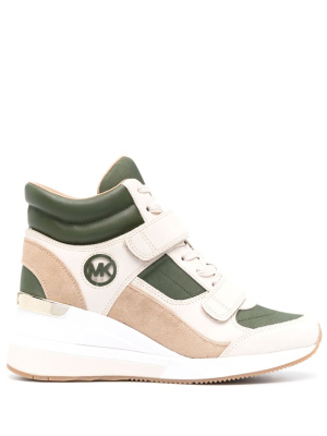 

Gentry high-top leather wedge sneakers, Michael Michael Kors Gentry high-top leather wedge sneakers