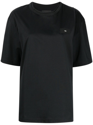 

Layered-neck logo-print T-shirt, Y-3 Layered-neck logo-print T-shirt