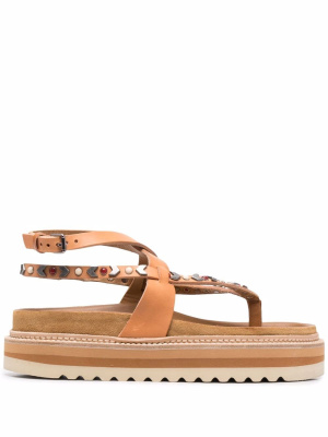 

Embellished cross-strap sandals, ISABEL MARANT Embellished cross-strap sandals