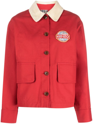 

Travel logo-appliqué cotton jacket, Kenzo Travel logo-appliqué cotton jacket