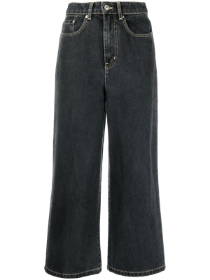 

Wide-leg cropped jeans, Kenzo Wide-leg cropped jeans