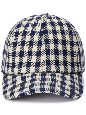

Gingham-check print baseball cap, AMI Paris Gingham-check print baseball cap