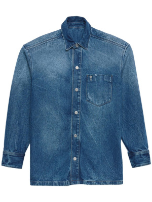

Ami de Coeur-plaque denim jacket, AMI Paris Ami de Coeur-plaque denim jacket