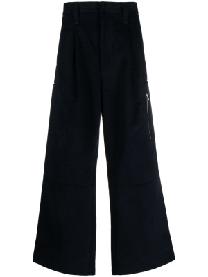 

Wide-leg cotton trousers, AMI Paris Wide-leg cotton trousers