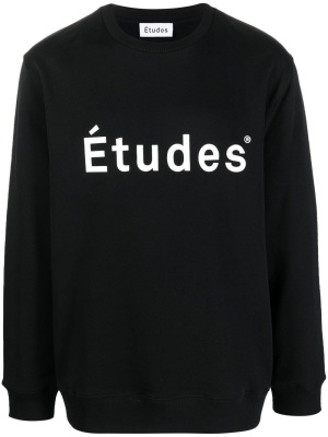 

Logo-print organic-cotton sweatshirt, Etudes Logo-print organic-cotton sweatshirt