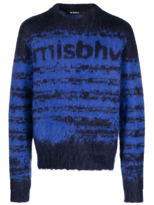 

Logo-intarsia mohair-blend jumper, MISBHV Logo-intarsia mohair-blend jumper