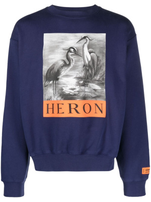

Logo-print long-sleeve sweatshirt, Heron Preston Logo-print long-sleeve sweatshirt